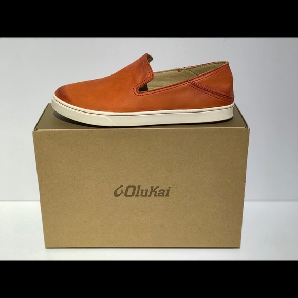 OluKai Shoes - Olukai Boat Shoe/Kailua in Blood Orange